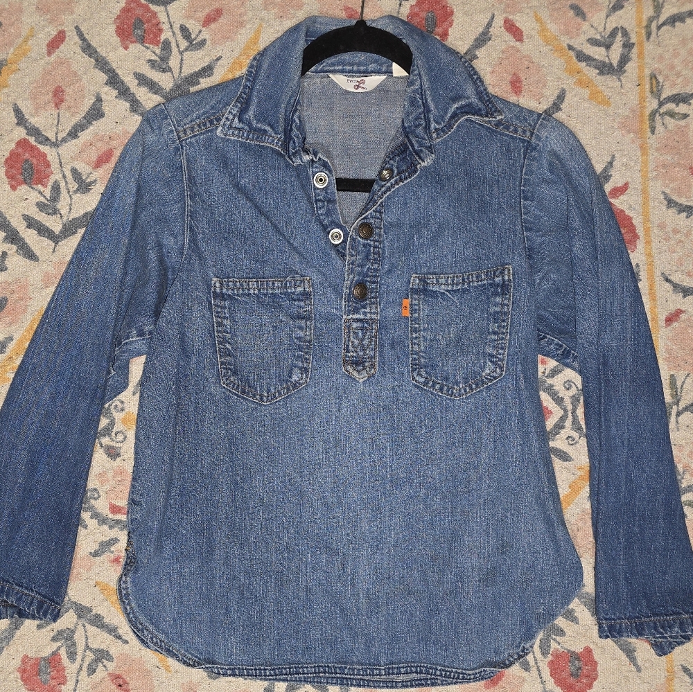 Vintage 70s Levis Denim Long Sleeve Shirt